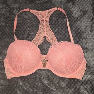 Victoria's Secret Coral Very Sexy Push Up Bra 34 B